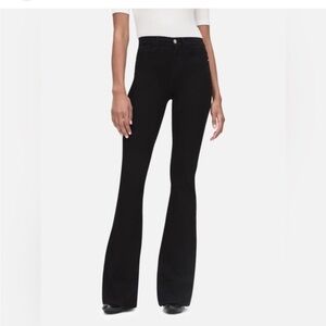 Frame Denim Le High Flare Black Jeans Designer Stretch Size